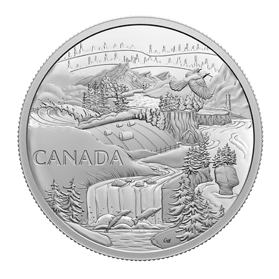 A picture of a Pièce d’argent de 2 oz – Kaléidoscope du Canada (2022)